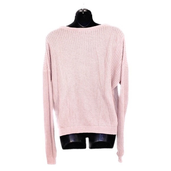 Brandy Melville One Size OS Light Blush Pink Ollie Long Sleeve Sweater Oversized - Picture 5 of 7
